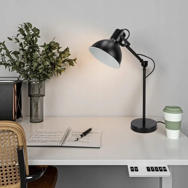 Stolná lampa 1xE27/40W/230V čierna