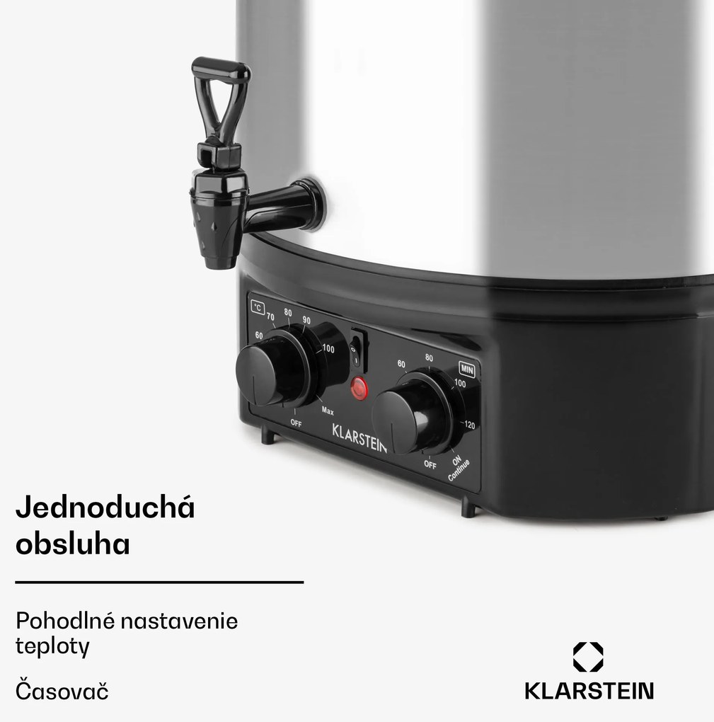 Klarstein Biggie Small, zavárací hrniec, 16 l, 2000 W, nehrdzavejúca oceľ