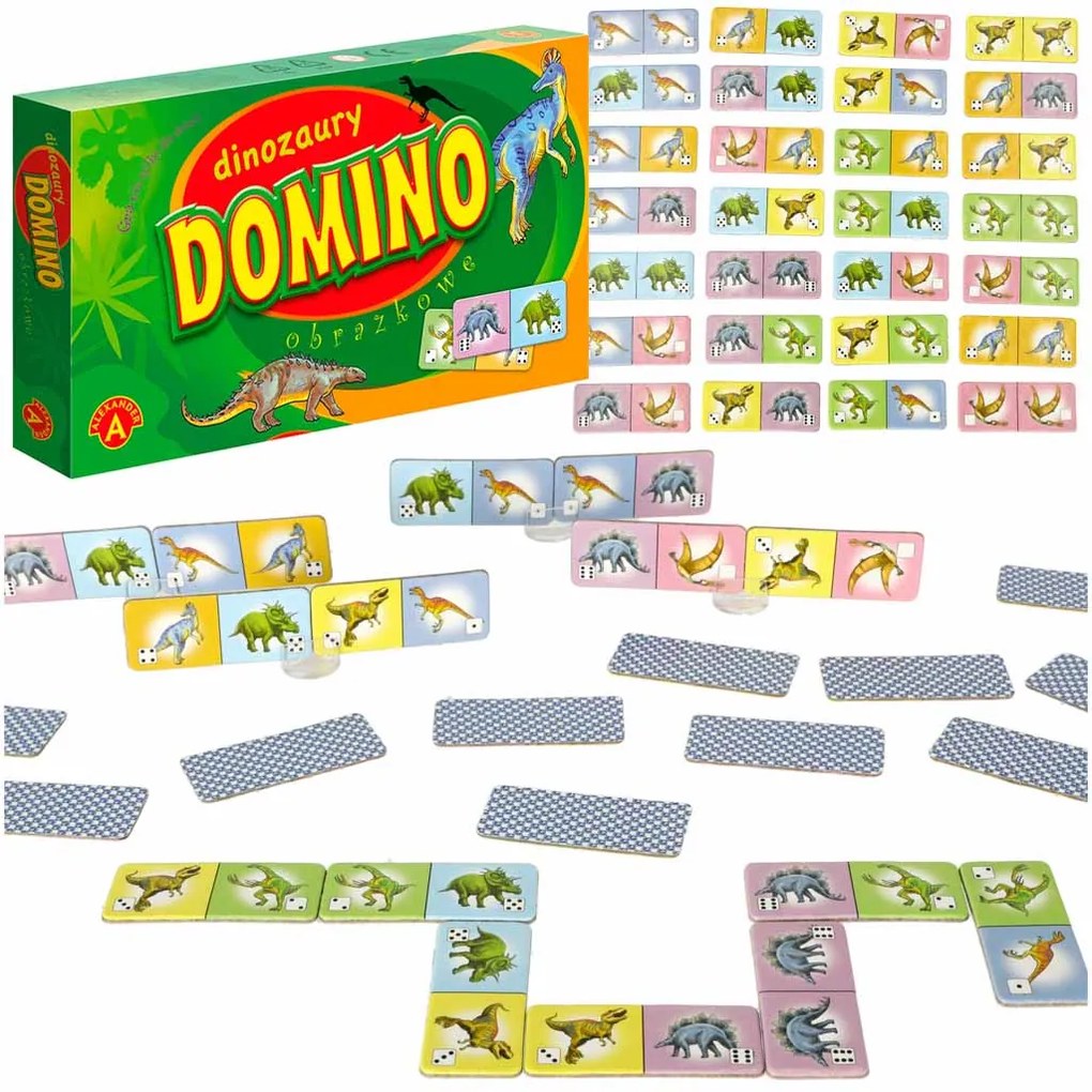 KIK ALEXANDER dinosaurie domino vzdelávacia hra 4+