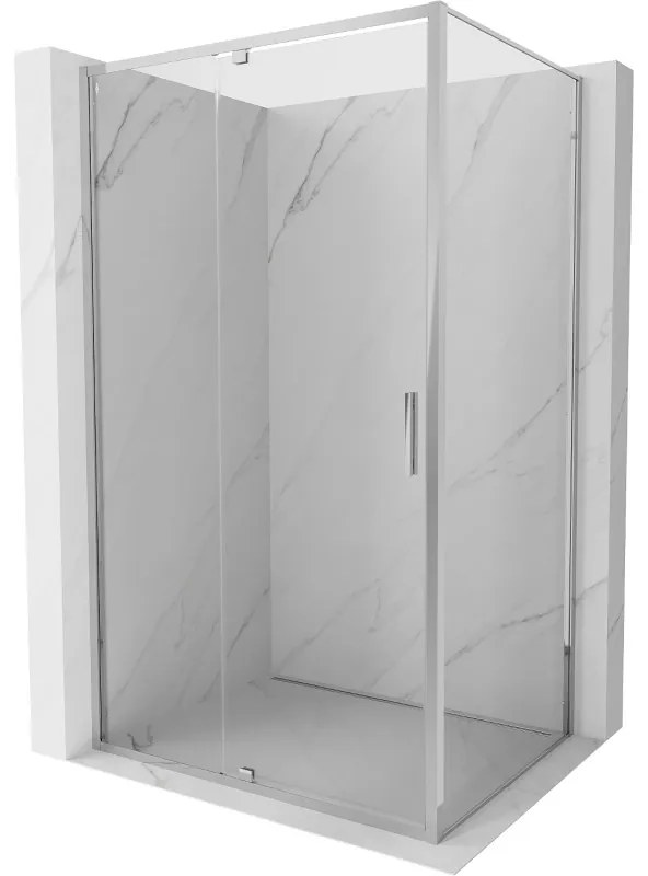 Mexen Exo, sprchovací kút s krídlovými dverami 150 x 100 cm, 6mm číre sklo, chrómový profil, 819-150-100-01-00