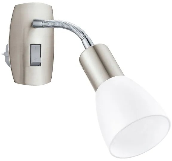 EGLO 92935 - Nástenná lampička do zásuvky DAKAR 3 1xE14/25W