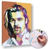 Maľovanie podľa čísel BRAD PITT – nízka náročnosť