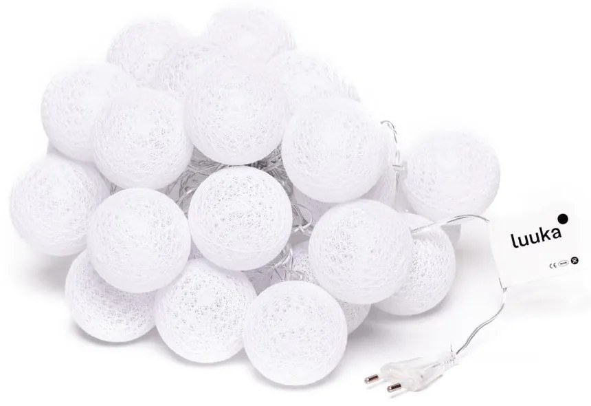 Biela svetelná reťaz s LED žiarovkami Bonami Essentials, 30 svetiel