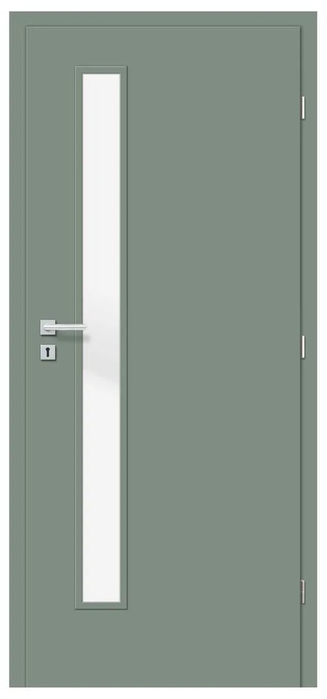 Classen Attis Interiérové dvere 3/3 sklo, 70 P, 746 × 1985 mm, fólia, pravé, zelené, presklené