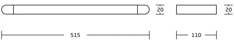 Mexen Adox, nástenna sklenená polička, zlatá lesklá, 7018237-50