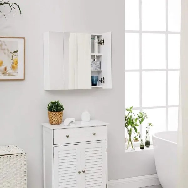 Zrkadlová kúpeľňová skrinka SKY biela