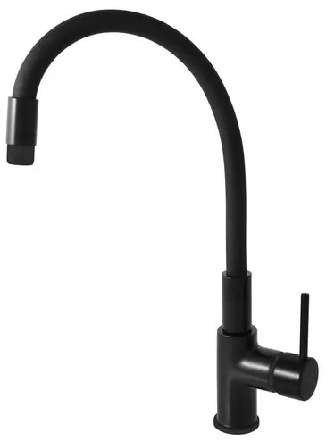 RAV SLEZÁK Seina drezová batéria so silikónovým ramienkom čierna se919.0/10cmat SE919.010CMAT