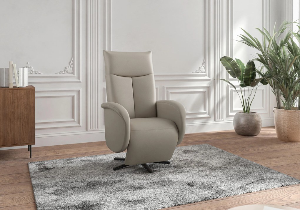 XXXLutz RELAXAČNÉ KRESLO, koža, sivá Sit & More - Online Only obývacie izby - 00014401627X