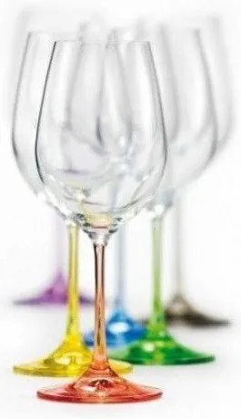 BOHEMIA RAINBOW POHÁR NA VÍNO 350 ML SADA 6 KS