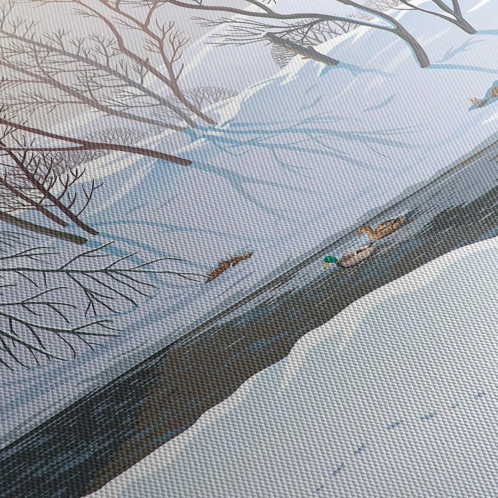 Obraz - Líška v zimnej krajine (90x60 cm)