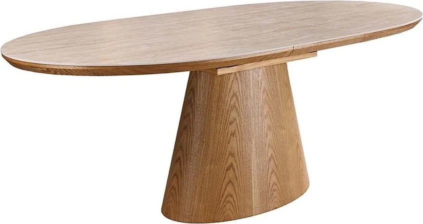 Oválny rozkladací jedálenský stôl Parthenia 160-200 cm dub