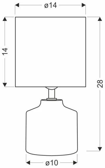 Stolná lampa MINOS 1xE14/40W/230V hnedá/biela