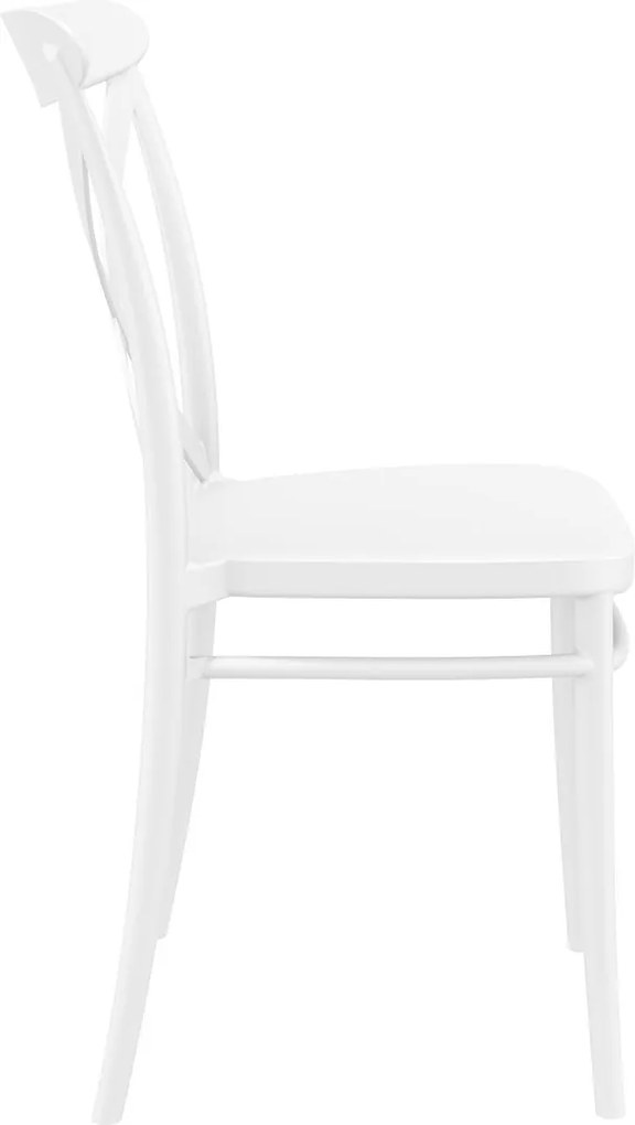 CROSS záhradná stolička bez podrúčok white