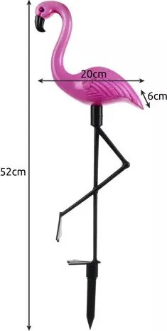 Solárna záhradná lampa Plameniak - 3ks