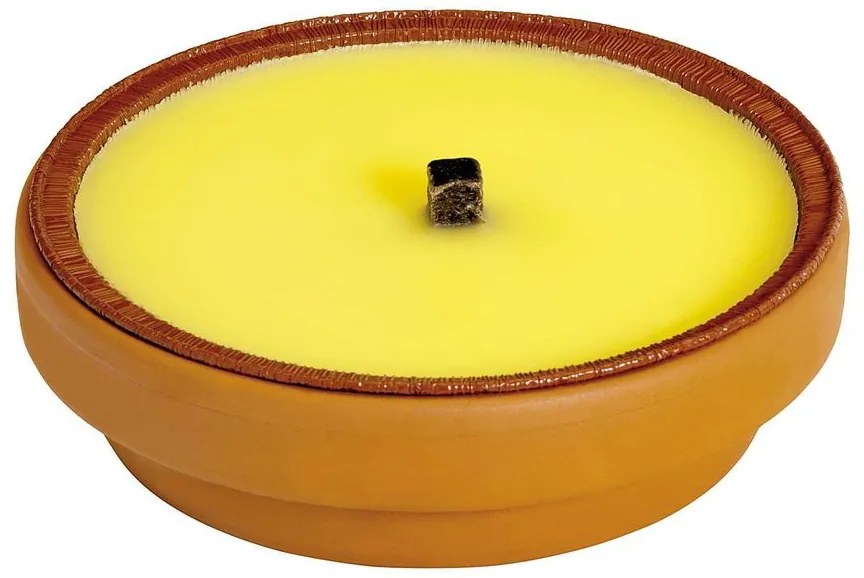 Petali Citronella vonná sviečka v terakotovej miske - horenie 10h