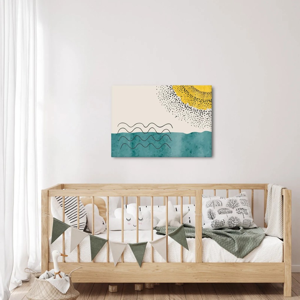Obraz - Abstraktná maľba pláže N⁰1 (70x50 cm)