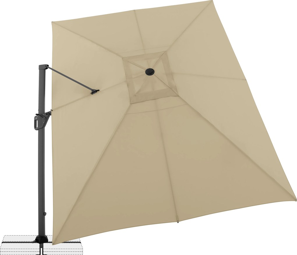 Doppler LIFE 300 x 400 cm – výkyvný záhradný slnečník s bočnou tyčou
