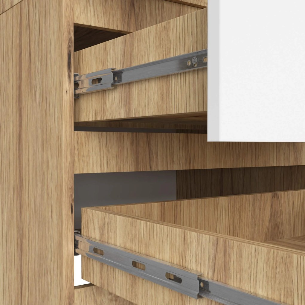 Šatní skříň STAR 60 cm dub artisan/bílá