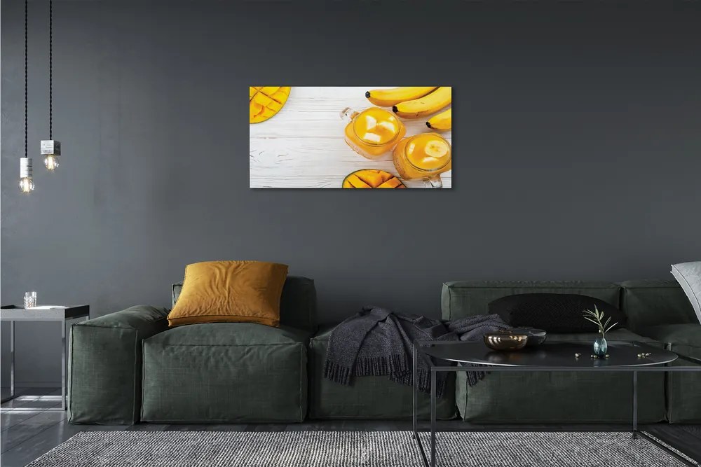 Obraz canvas Mango banán smoothie 125x50 cm