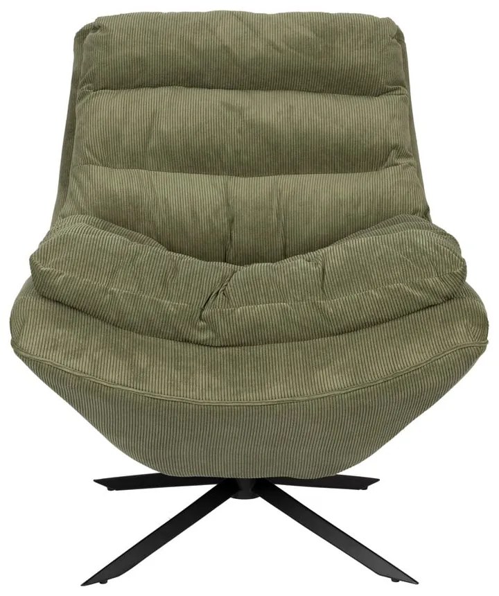 Zelené zamatové kreslo Vince – Dutchbone