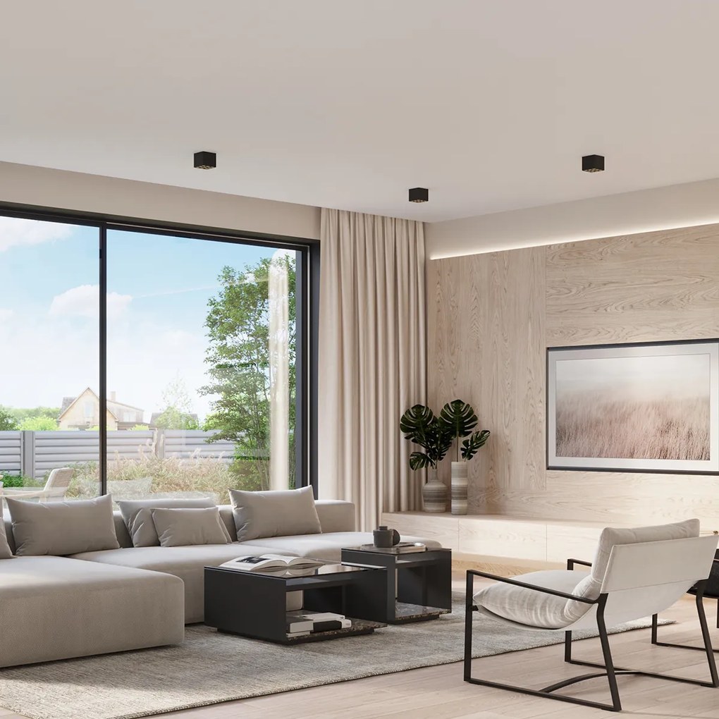 Stropné LED svietidlo Ozzy, 1x LED 16w, 4000k, b