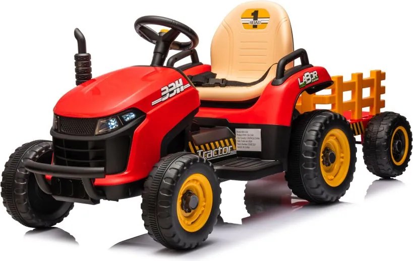 LEAN CARS Elektrický traktor BBH-030 červený