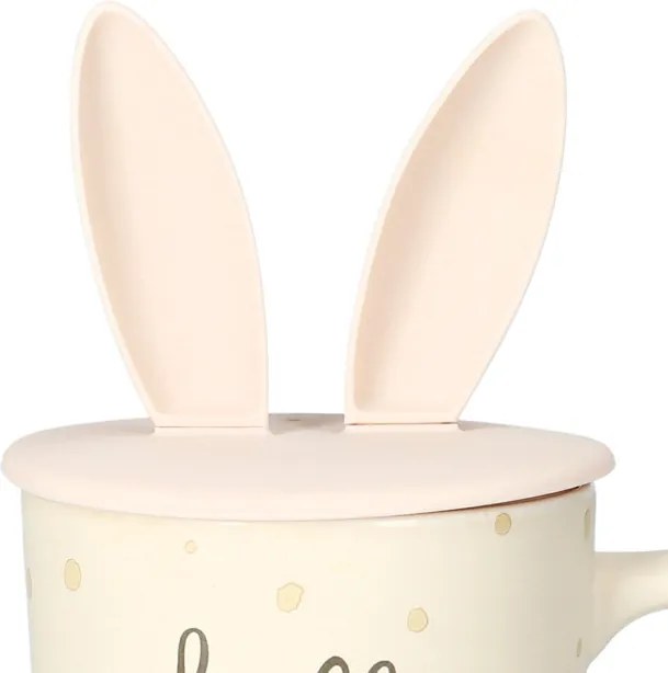 Hrnček EVIE s vrchnákom s veľkonočným dizajnom, biely 957752