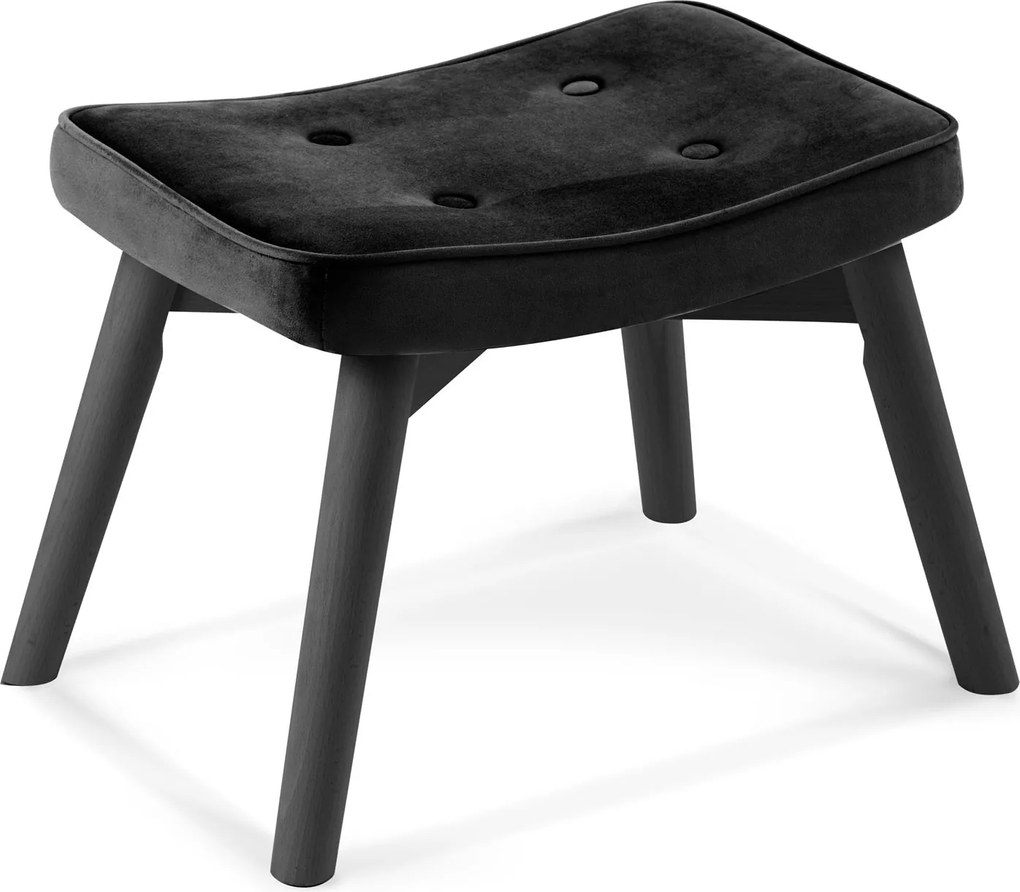 SOFOTEL Kreslo s opierkou na ruky a podnožkou Norse 2047 - čierne