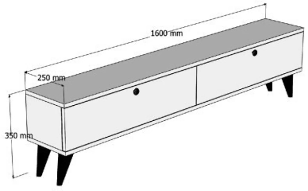 TV stolík Paris Walnut