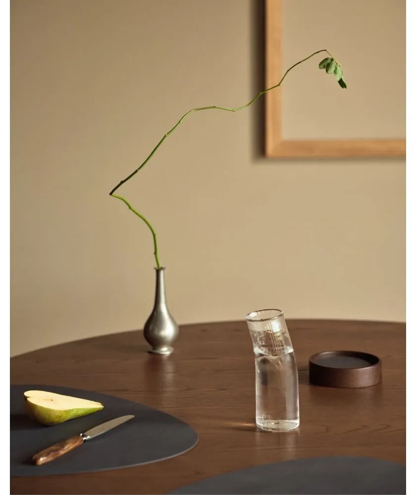 Hnedý dekoratívny drevený úložný box ø 11x3 cm Circle S – LIND DNA