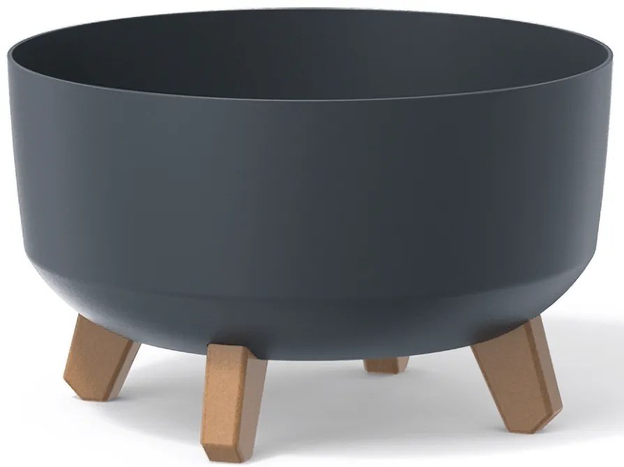 Plastový kvetináč na nožičkách DGRL300L 28,5 cm - antracit