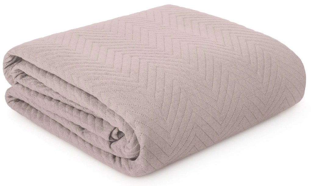 PREHOZ NA POSTEĽ LEN3 200X220 CM RUŽOVÝ