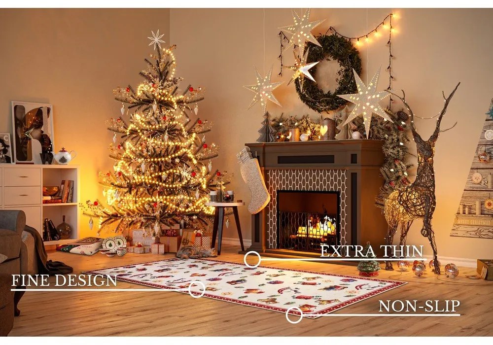 Červený behúň s vianočným motívom 80x200 cm Red Christmas – Villeroy&amp;Boch