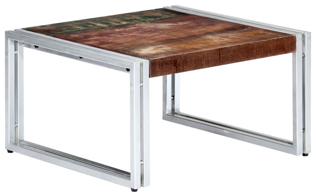 Konferenčný stolík 60x60x35 cm, recykovaný masív