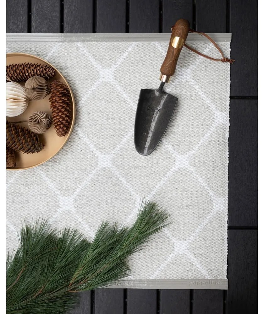 Svetlosivo-krémový vnútorný a vonkajší koberec 70x60 cm Rex Fossil – Pappelina