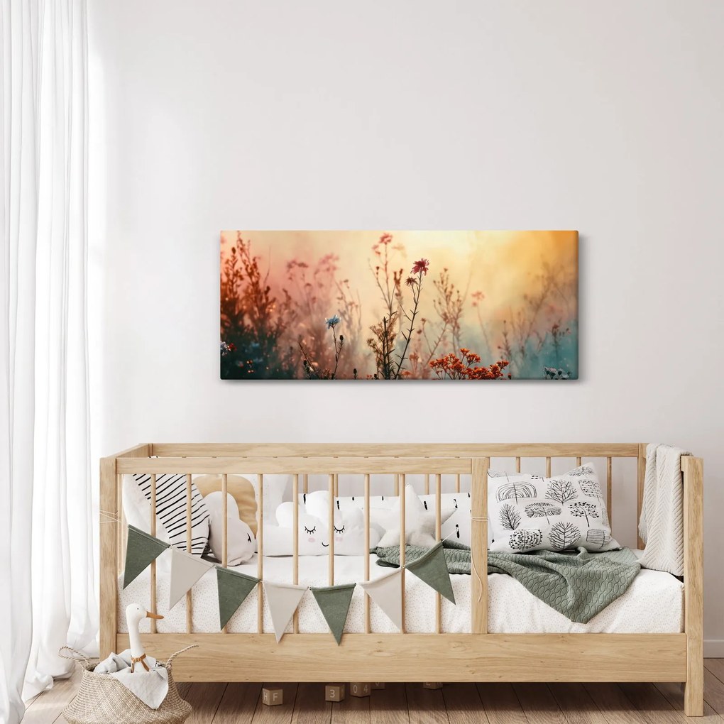 Obraz - Divoké kvety (120x50 cm)