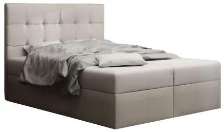 Manželská posteľ  Boxspring 140 cm Duel 2 (béžová) (s matracom a úložným priestorom). Akcia -19%. Vlastná spoľahlivá doprava až k Vám domov. 1046444