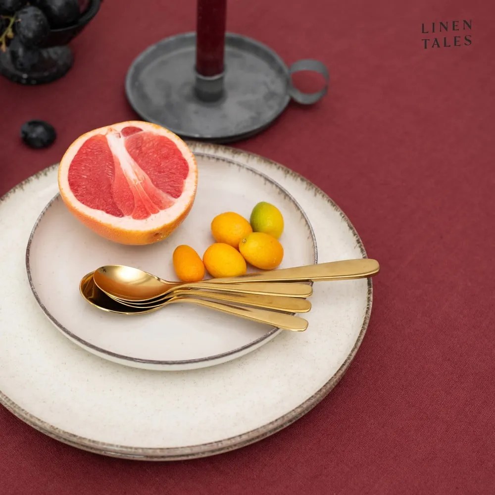 Ľanový obrus 140x140 cm Marsala – Linen Tales