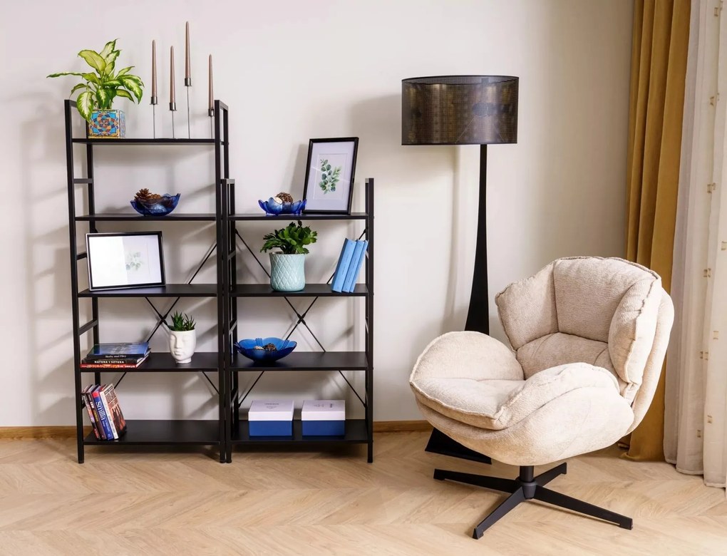 Regál Loftys R4 60 cm čierny