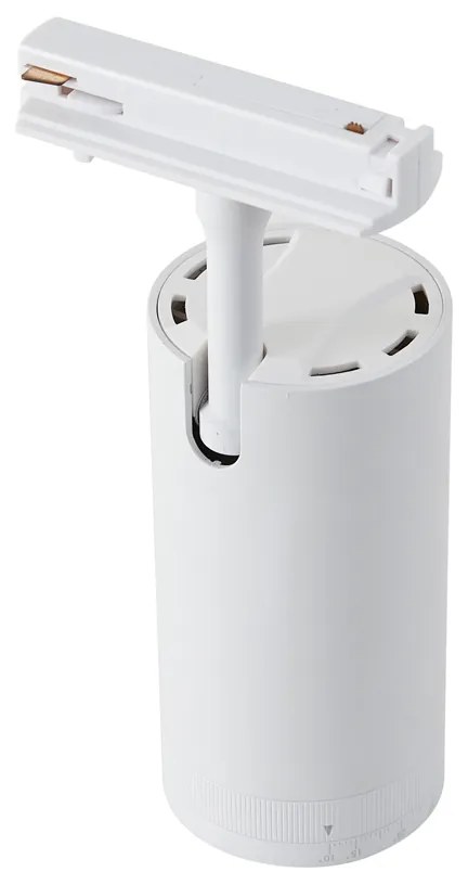 Moderný reflektor biely pre koľajnicový osvetľovací systém 1-fázový vrátane LED otočného a naklápacieho - Iconic Zoom