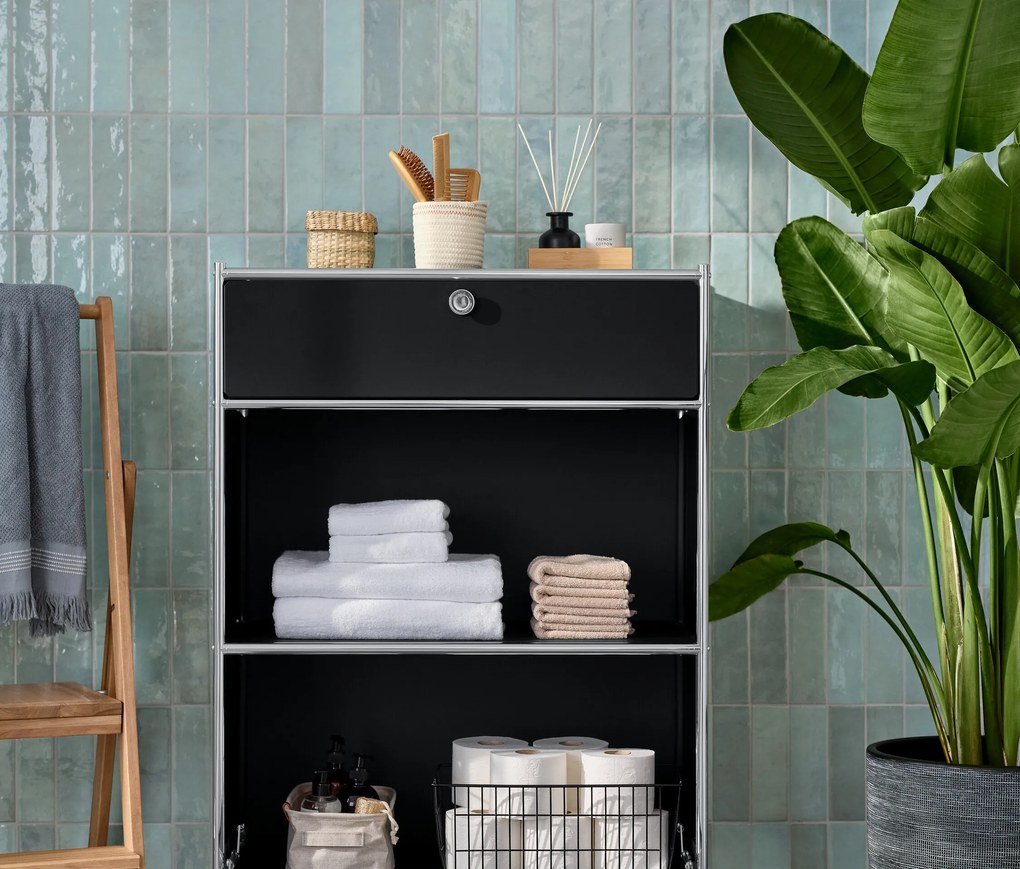 Kovová komoda »CN3« s 1 zásuvkou a 1 výklopným priečinkom