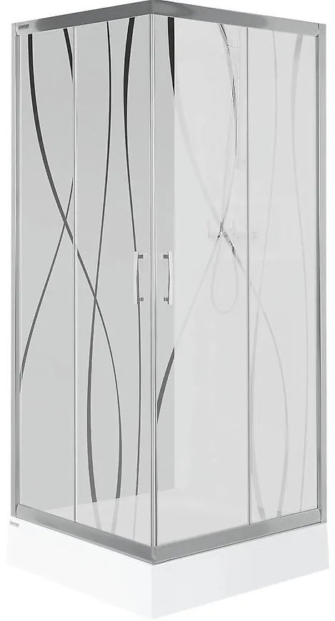 Sprchový kút KW KN/TX5B 80 W15 SB Glass Protect