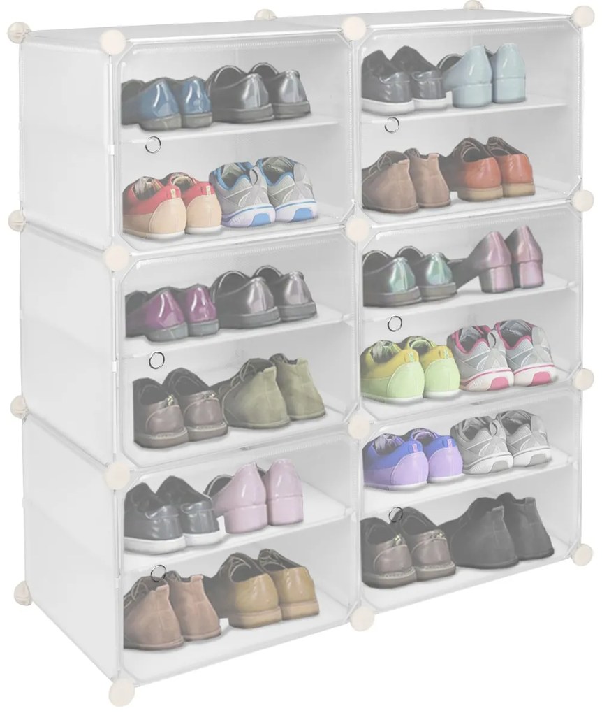 Modulárny botník PETRA 88 cm biely