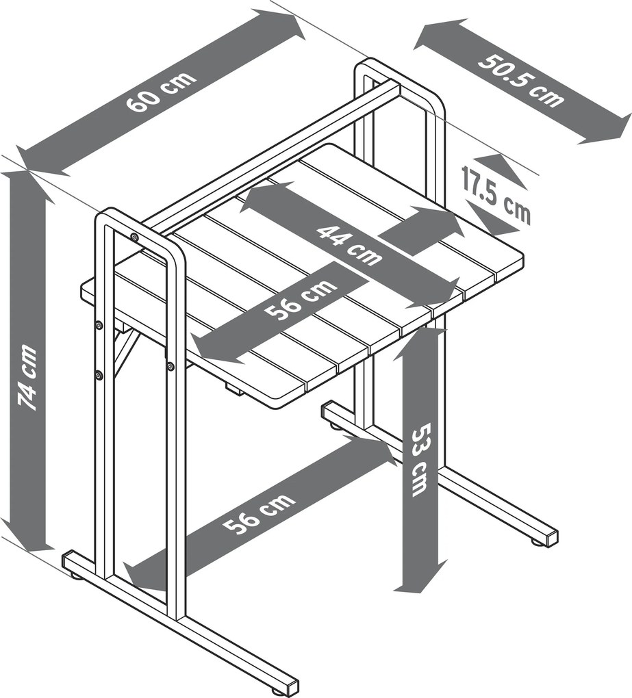 C-stôl s veľkou stolovou doskou