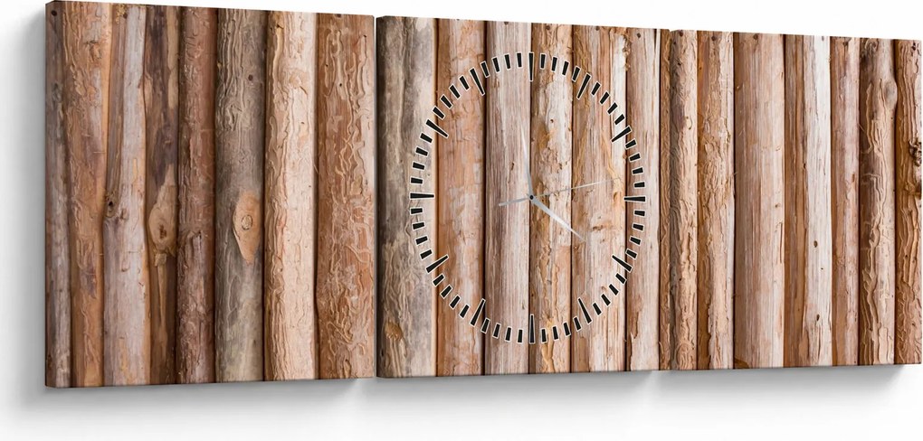 Obraz - Bambus (s hodinami) (90x30 cm)
