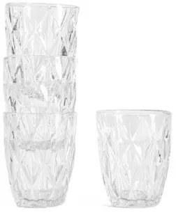 Sada štyroch pohárov LUNO priesvitná 748264 280 ml (4 ks)