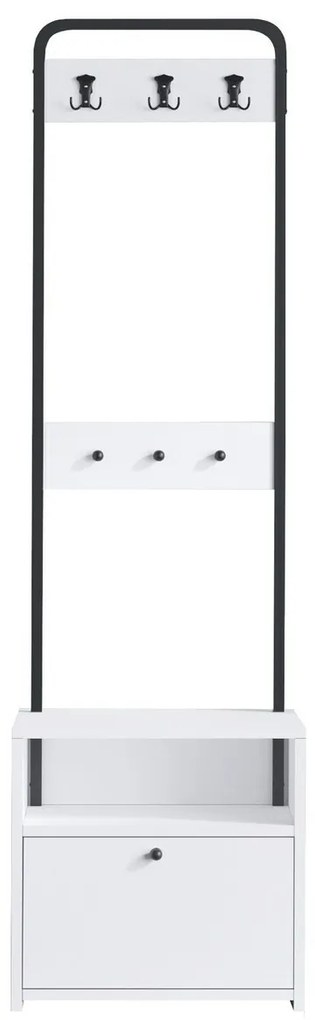 Vešiak s botníkom Quinn White and Black