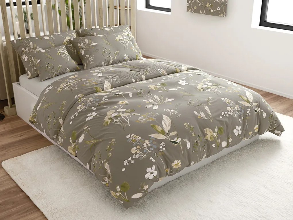 Obliečky z mikrovlákna MOLIRI sivohnedé Rozmer obliečky: 2 ks 70 x 90 cm | 200 x 220 cm