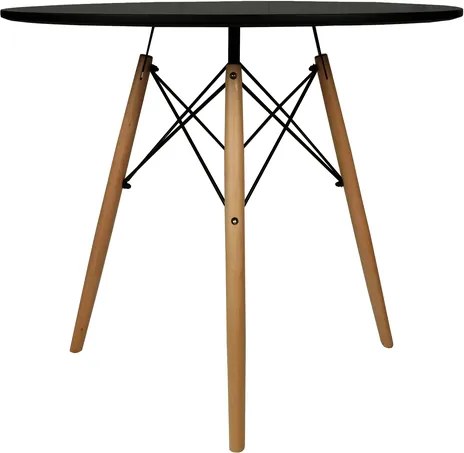 AKCIA Čierny jedálenský stôl OSLO 90x90 II. akosť