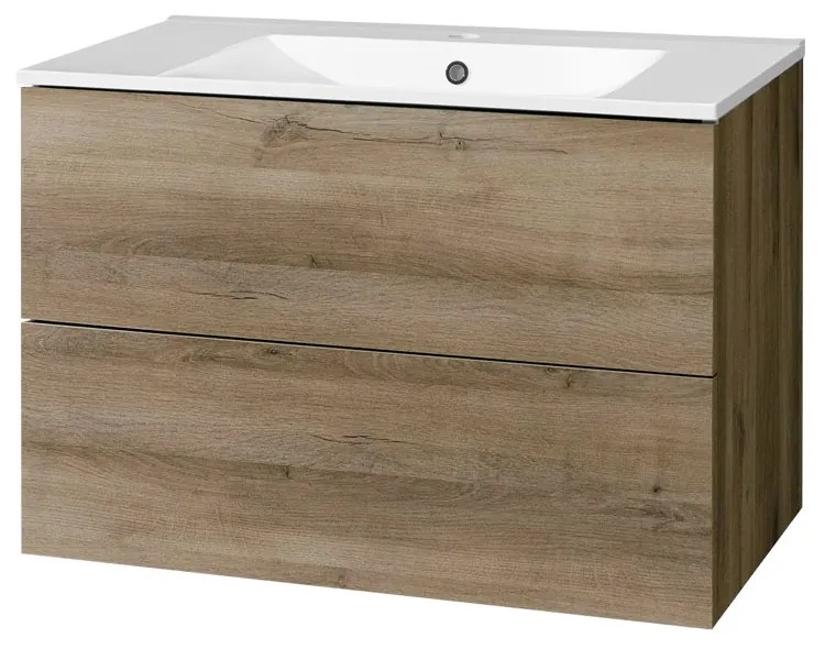 Mereo Mereo, Aira, kúpeľňová skrinka s keramickým umývadlom 81 cm, MER-CN741